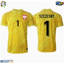 Moški Nogometni dresi Poljska Wojciech Szczesny #1 Vratar Domači EP 2024 Kratek Rokav